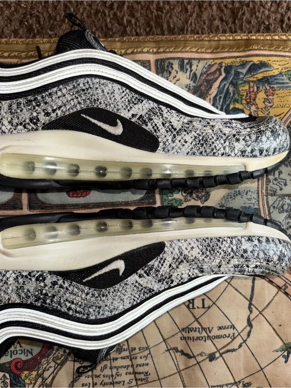 Nike Men’s Air Max 97 Sneakers - Black, White, Gray